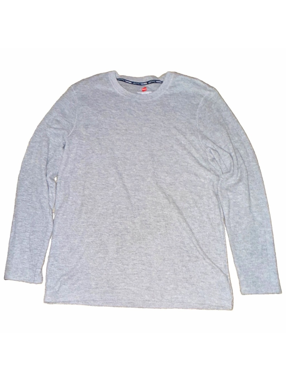 Hanes Light Gray Long-Sleeve Crew Neck Shirt